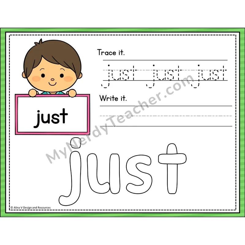 Sight Word Playdough Mats — 1st Grade - just