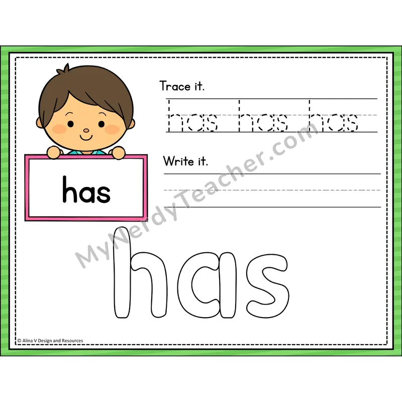 Sight Word Playdough Mats — 1st Grade - has