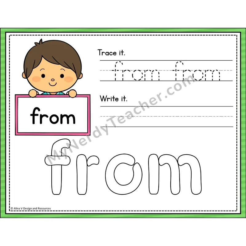 Sight Word Playdough Mats — 1st Grade - from