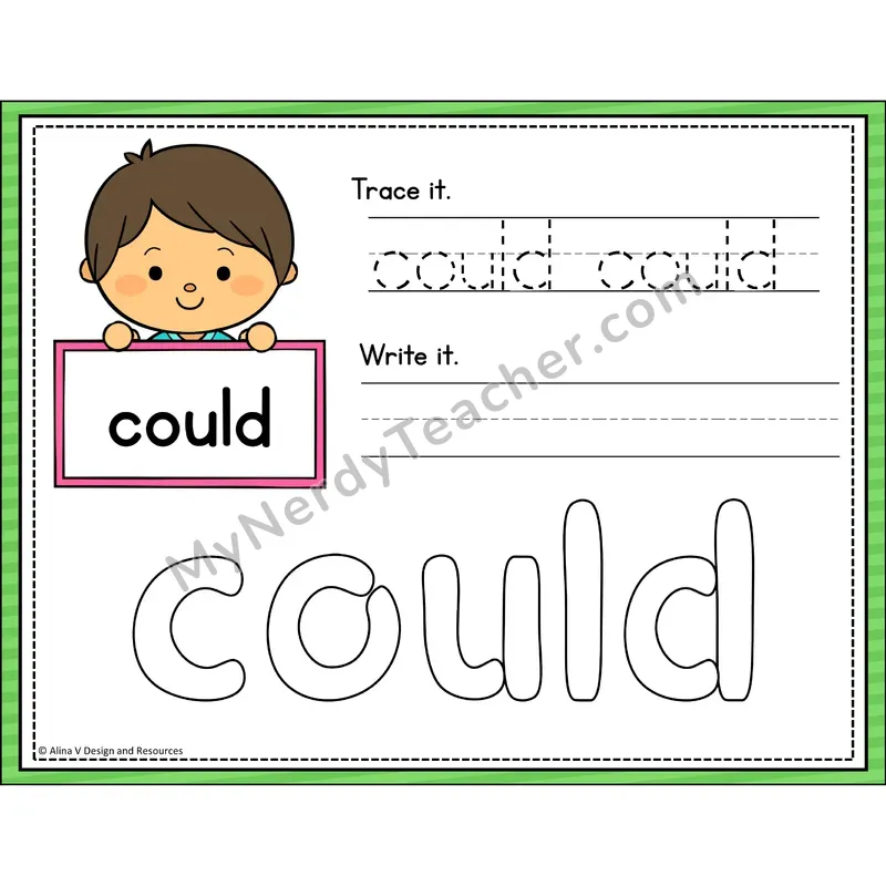 Sight Word Playdough Mats — 1st Grade - could