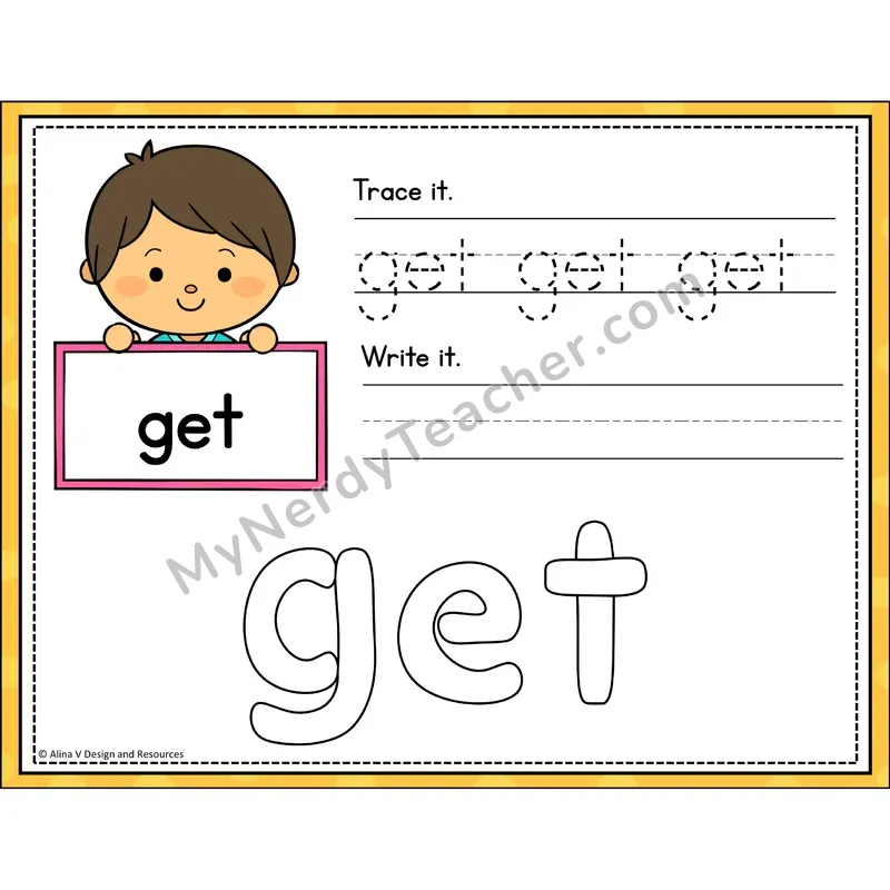 Sight Word Playdough Mats — Kindergarten - get