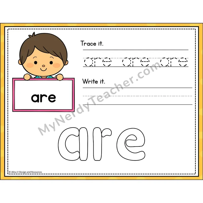 Sight Word Playdough Mats — Kindergarten - are