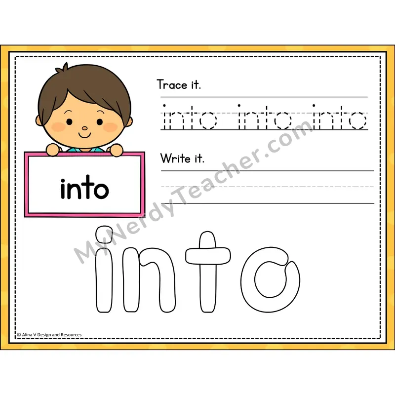 Sight Word Playdough Mats — Kindergarten - into