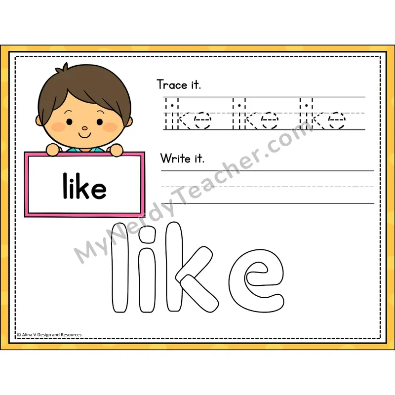 Sight Word Playdough Mats — Kindergarten - like