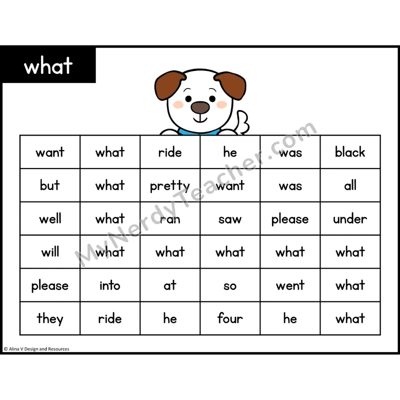 Sight Word Maze — Kindergarten - what