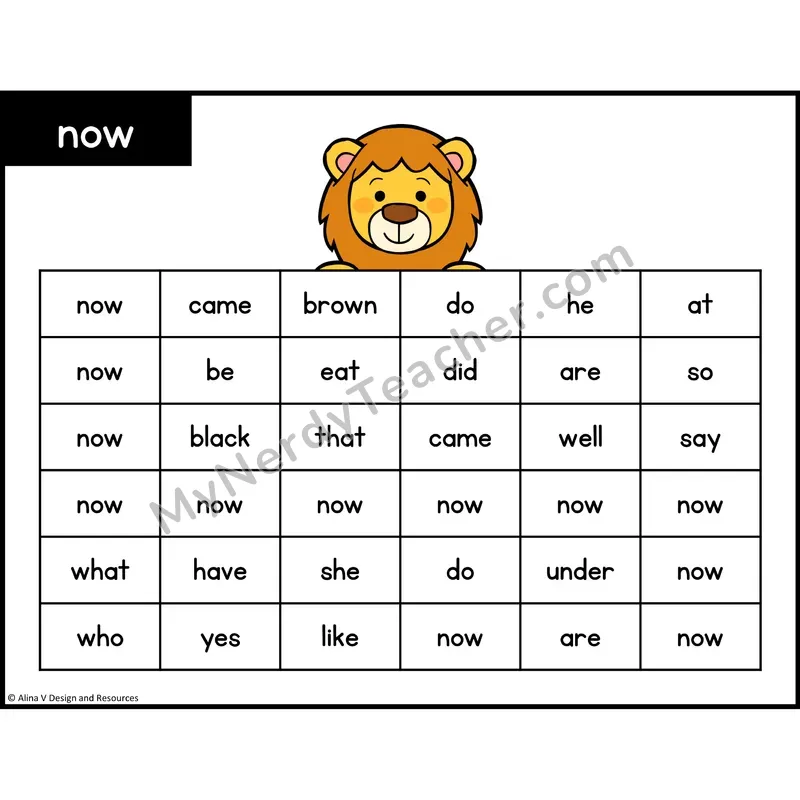 Sight Word Maze — Kindergarten - now