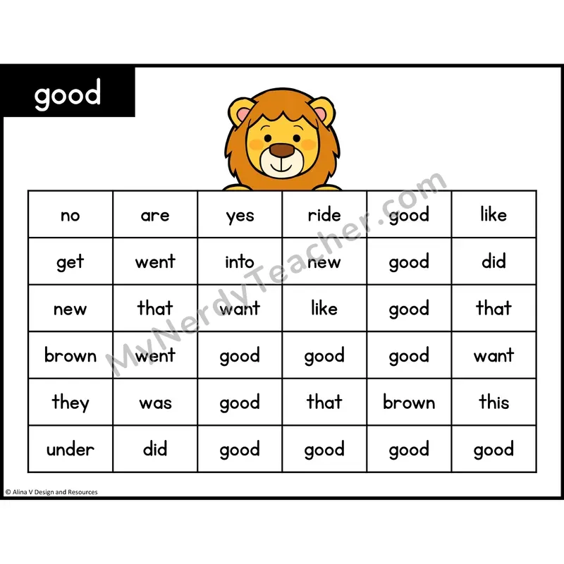 Sight Word Maze — Kindergarten - good