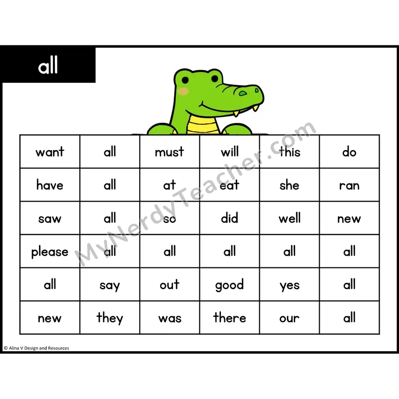 Sight Word Maze — Kindergarten - all