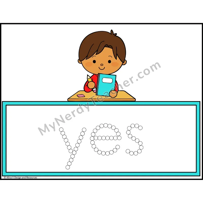 Q-Tip Painting Sight Words — Kindergarten - yes