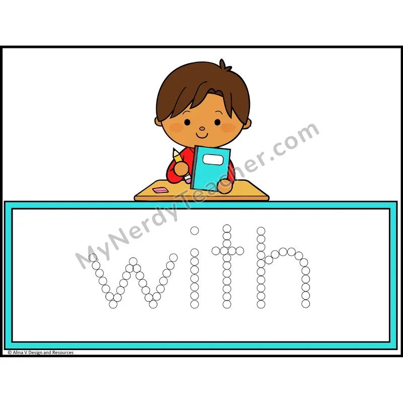 Q-Tip Painting Sight Words — Kindergarten - with