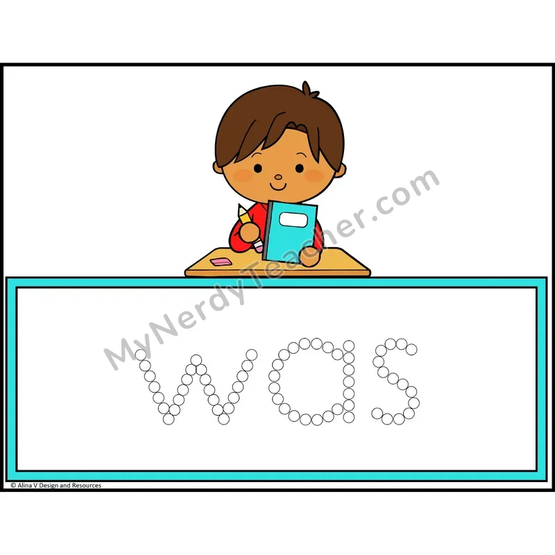 Q-Tip Painting Sight Words — Kindergarten - was