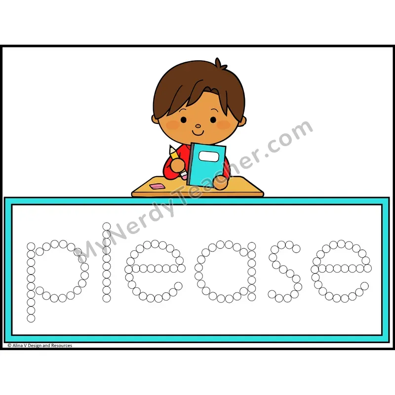 Q-Tip Painting Sight Words — Kindergarten - please