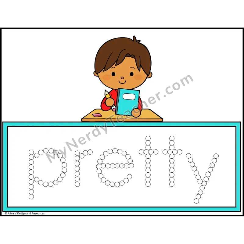 Q-Tip Painting Sight Words — Kindergarten - pretty