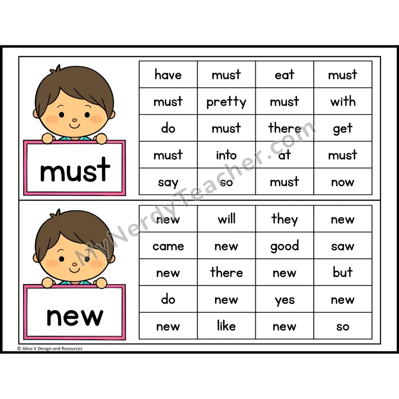 Read and Find Sight Words — Kindergarten must, new