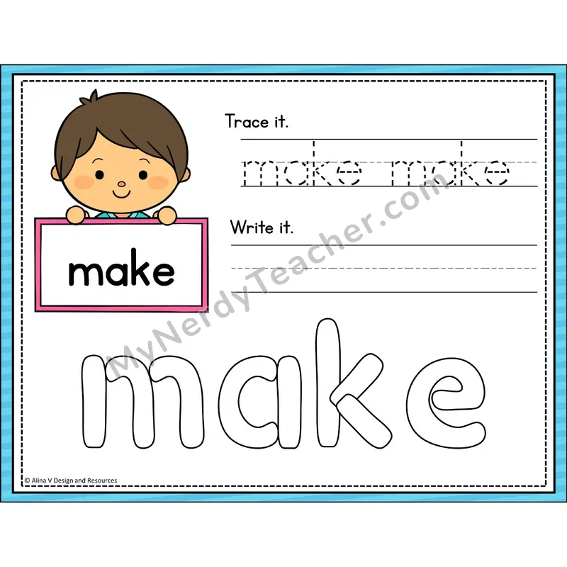 Sight Word Playdough Mats — Preschool - make
