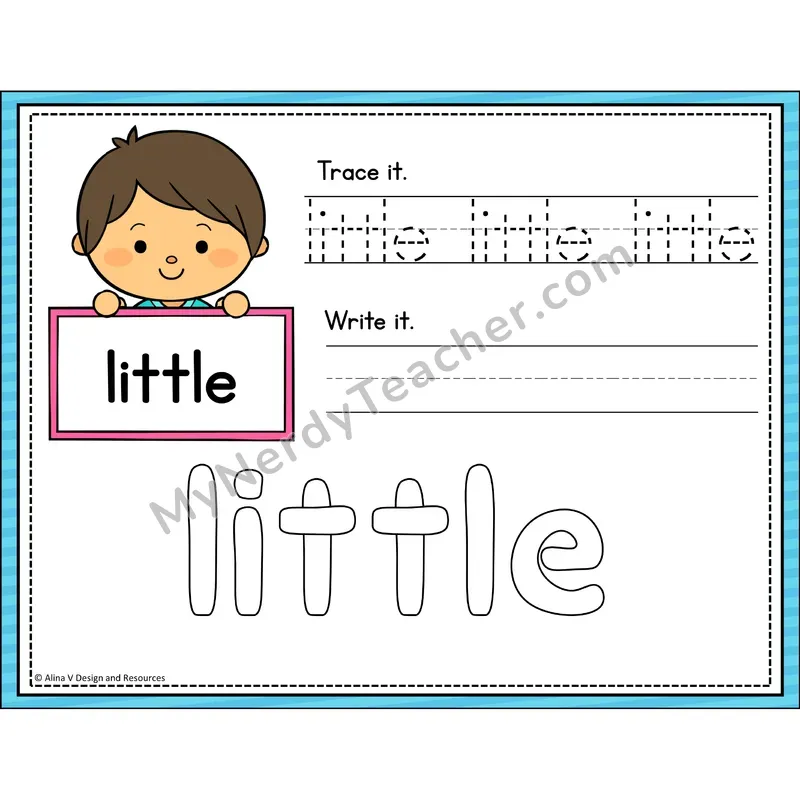 Sight Word Playdough Mats — Preschool - little