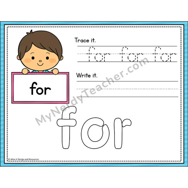 Sight Word Playdough Mats — Preschool - for