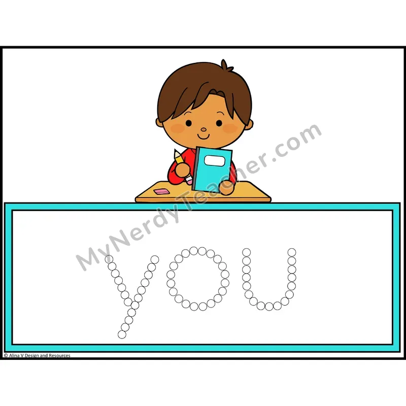 Q-Tip Painting Sight Words — Preschool - you