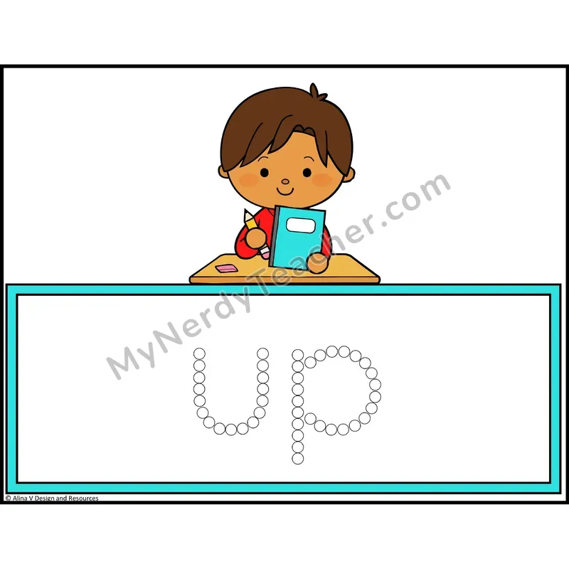 Q-Tip Painting Sight Words — Preschool - up