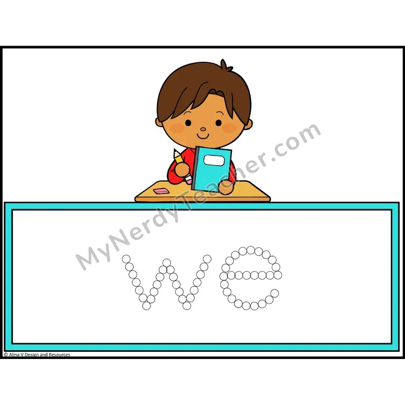 Q-Tip Painting Sight Words — Preschool - we