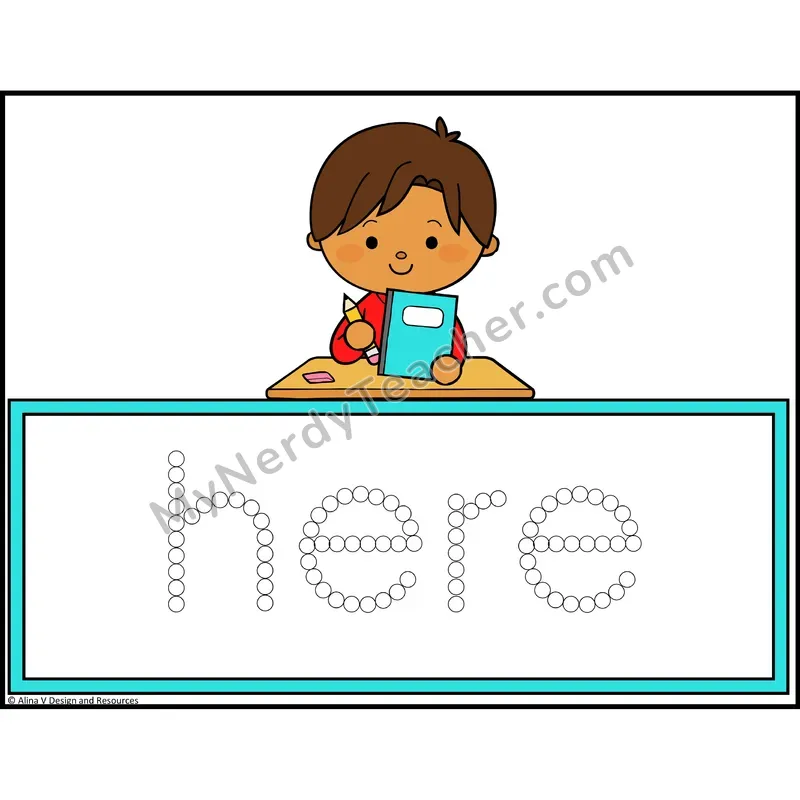 Q-Tip Painting Sight Words — Preschool - here