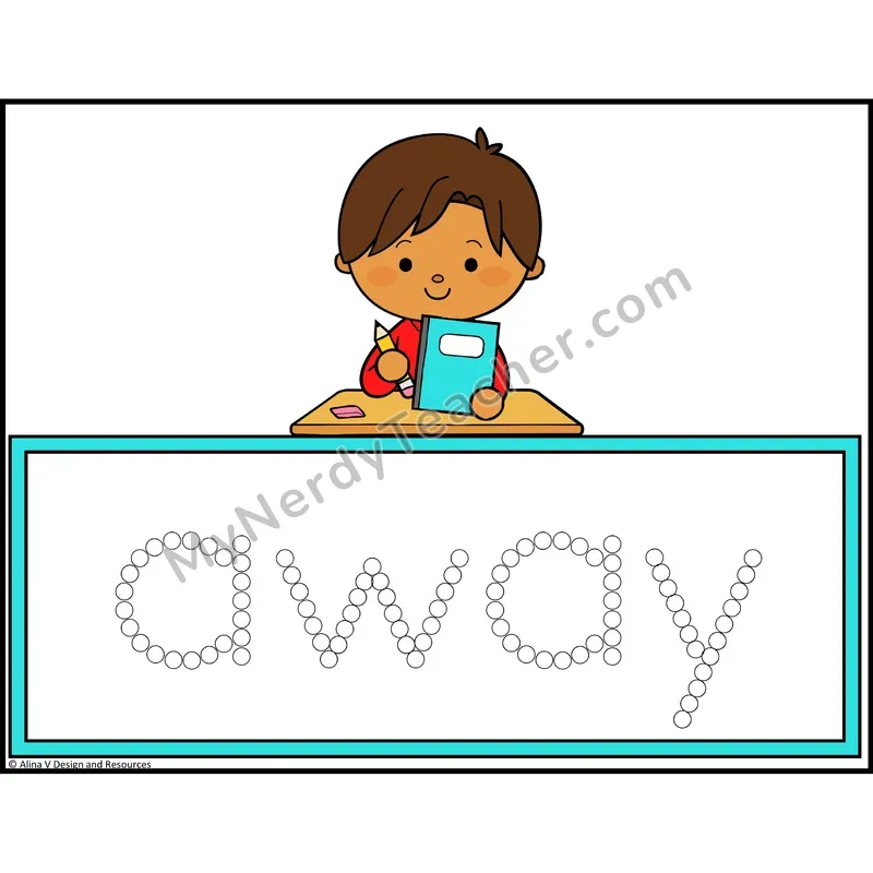 Q-Tip Painting Sight Words — Preschool - away