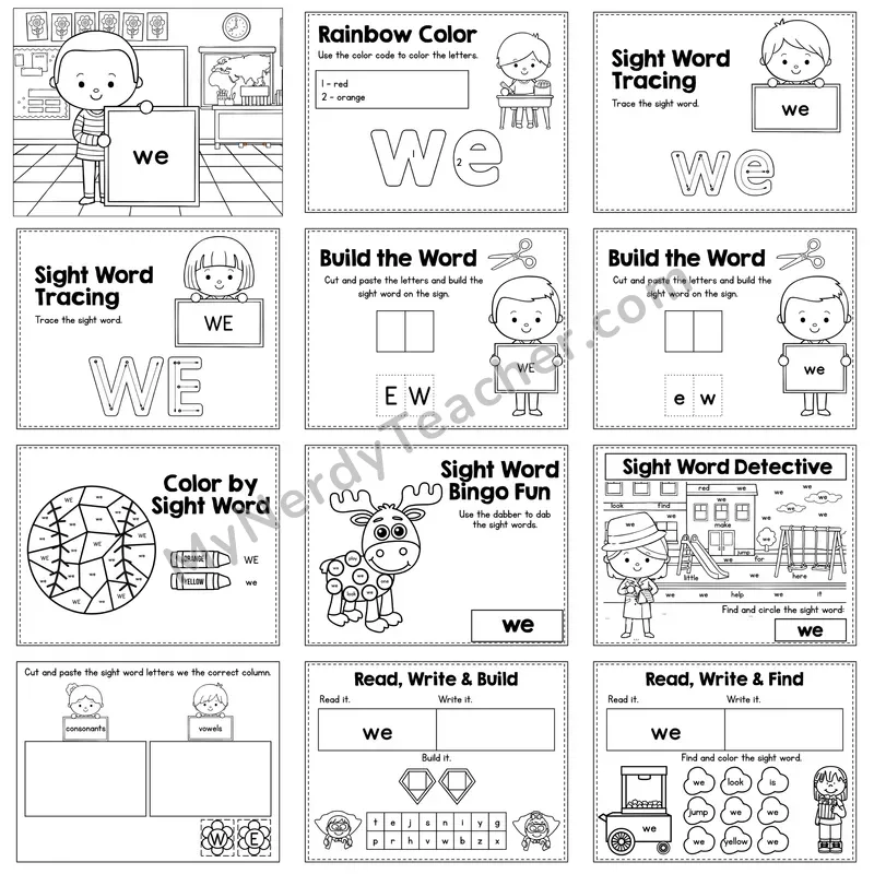 Sight Word Review Worksheet — we