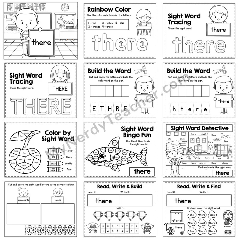 Sight Word Review Worksheet — there