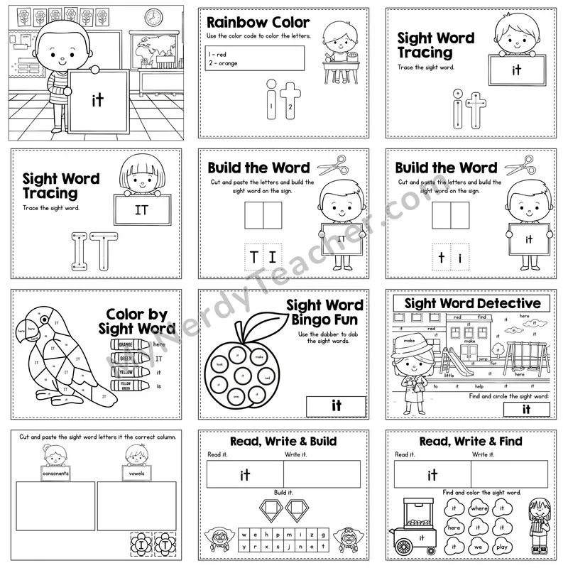 Sight Word Review Worksheet — it