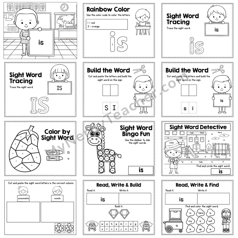 Sight Word Review Worksheet — is