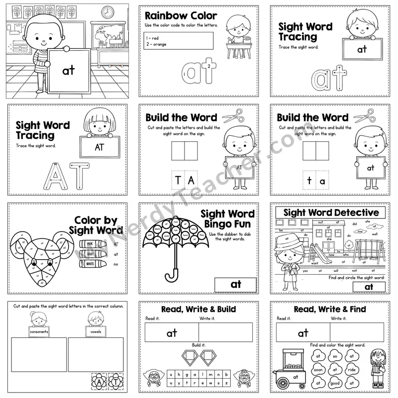 Sight Word Review Worksheet — at