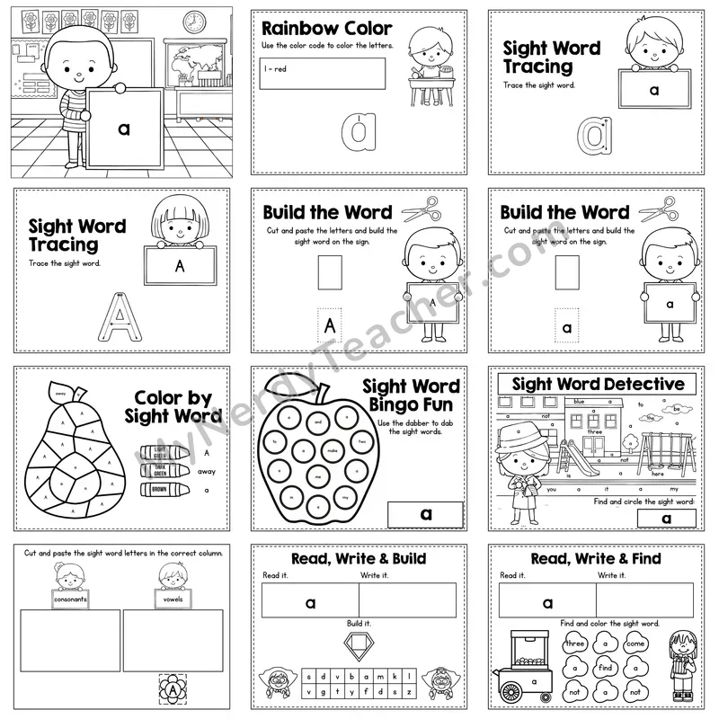 Sight Word Review Worksheet — a