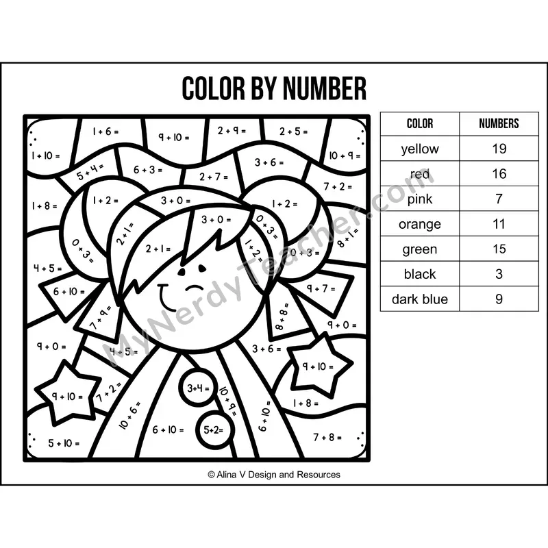 Addition Within 20 Color by Number — Chinese New Year Mystery Picture 4