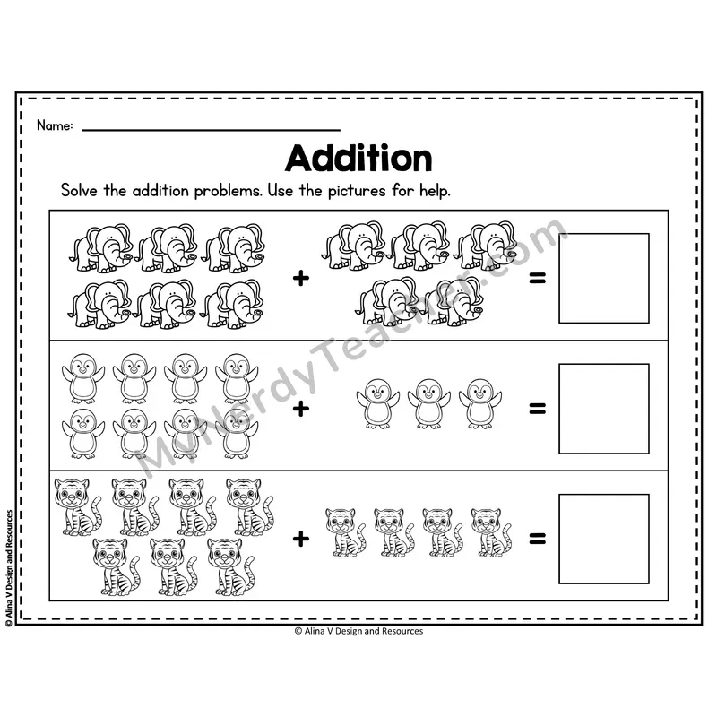 Number 11 Worksheet — Addition Within 20