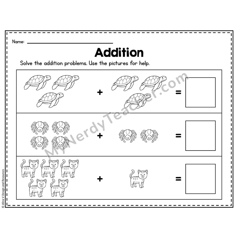 Number 6 Worksheet — Addition Within 10