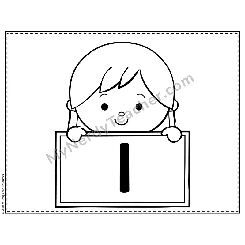 Number 1 Worksheet — Find and Trace the Number Word