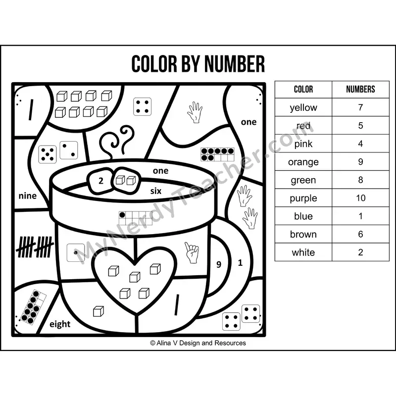 Color by Number Sense — Winter Mystery Picture 5