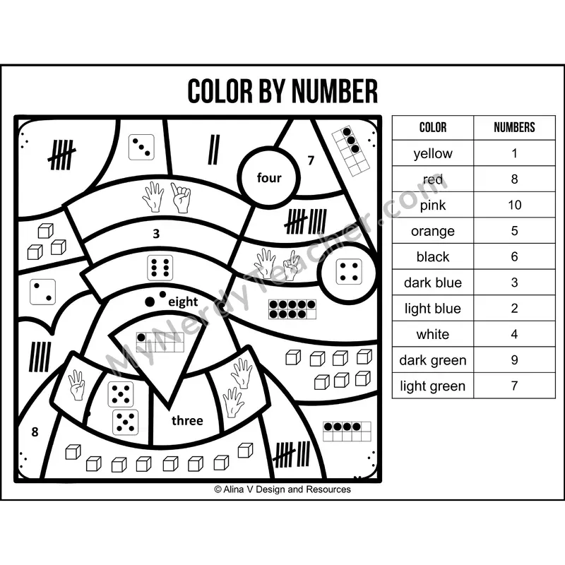 Color by Number Sense — Winter Mystery Picture 4