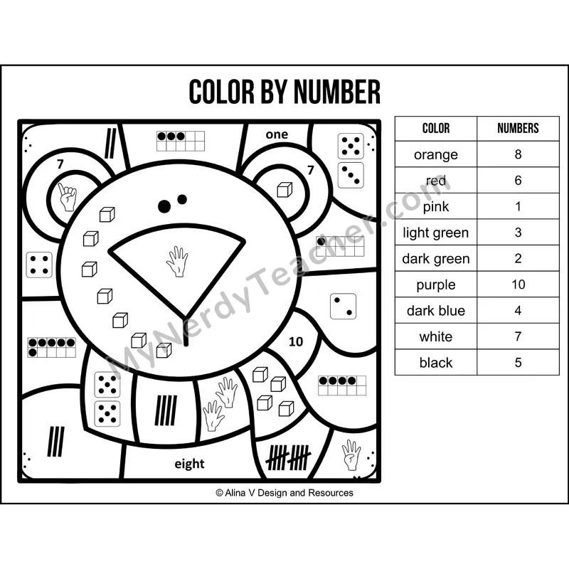 Color by Number Sense — Winter Mystery Picture 3