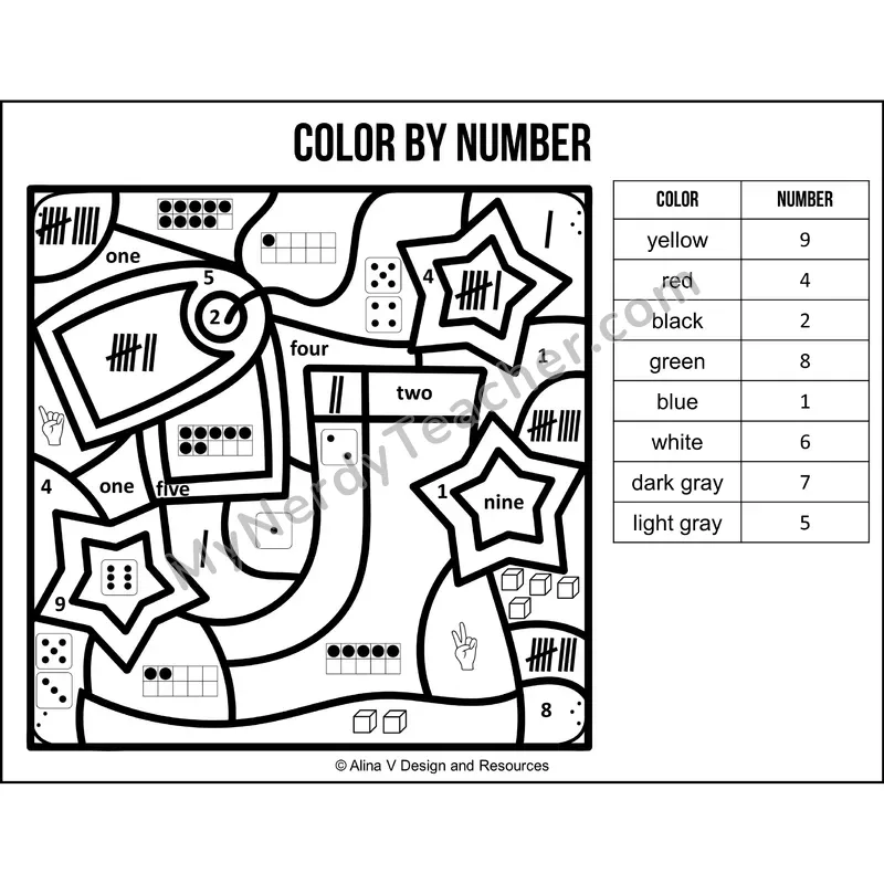 Color by Number Sense — Veterans Day Mystery Picture 3