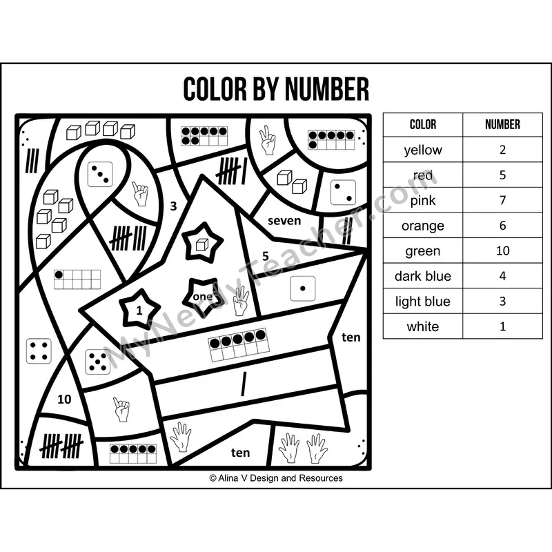 Color by Number Sense — Veterans Day Mystery Picture 6