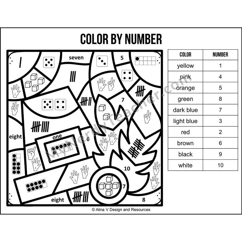 Color by Number Sense — Thanksgiving Mystery Picture 2