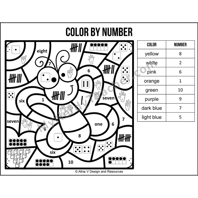 Color by Number Sense — Spring Mystery Picture 4