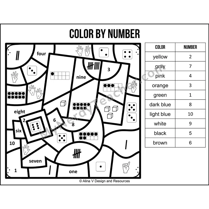Color by Number Sense — St. Patrick's Day Mystery Picture 1