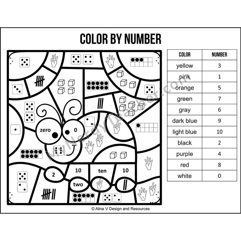 Color by Number Sense — Spring Mystery Picture 5