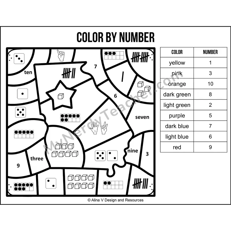 Color by Number Sense — MLK Day Mystery Picture 5