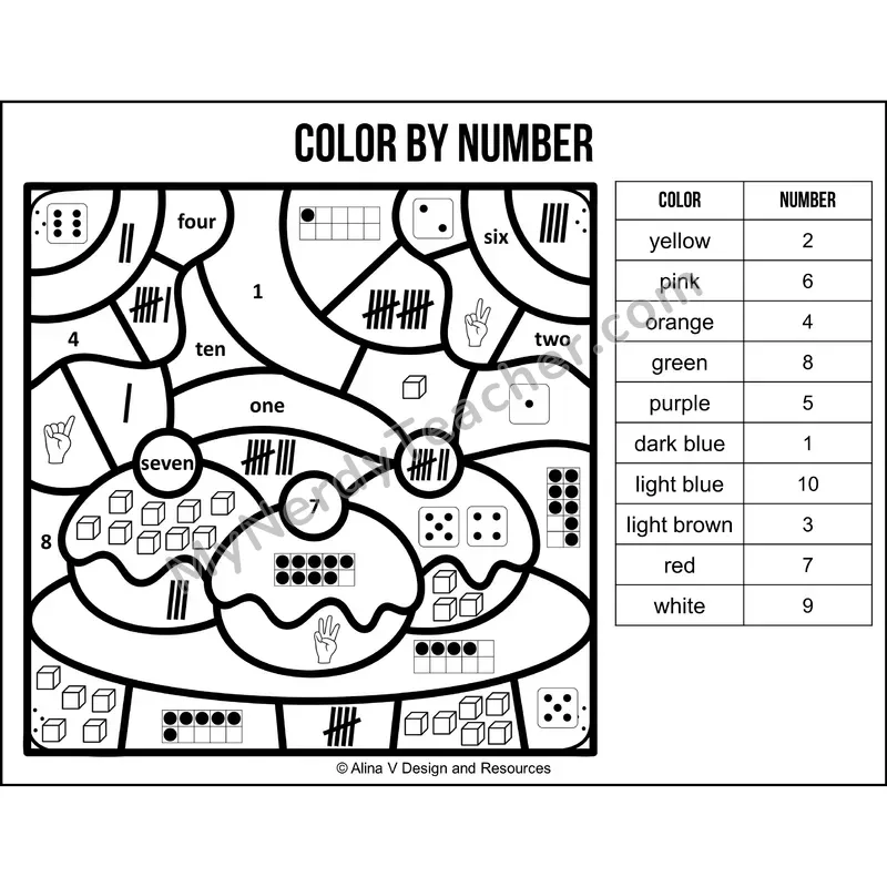 Color by Number Sense — Hanukkah Mystery Picture 6