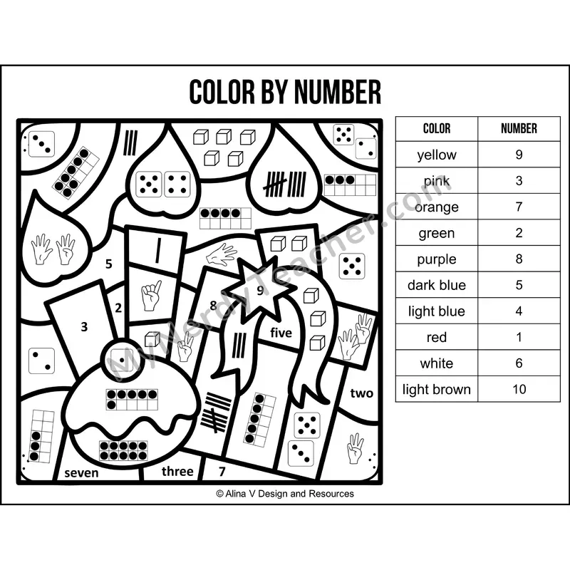 Color by Number Sense — Hanukkah Mystery Picture 5