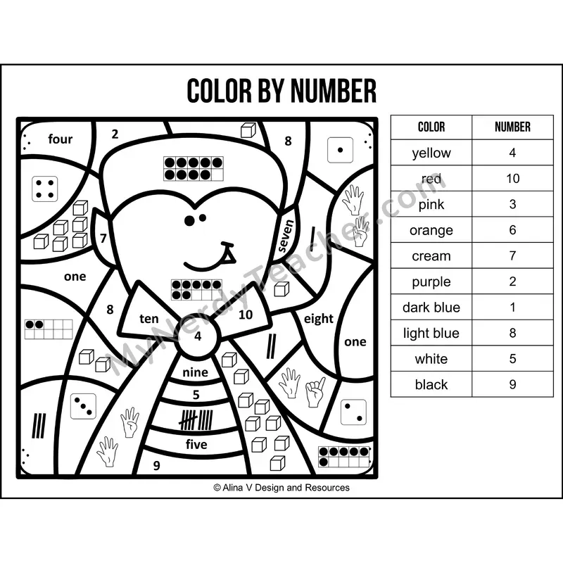 Color by Number Sense — Halloween Mystery Picture 5