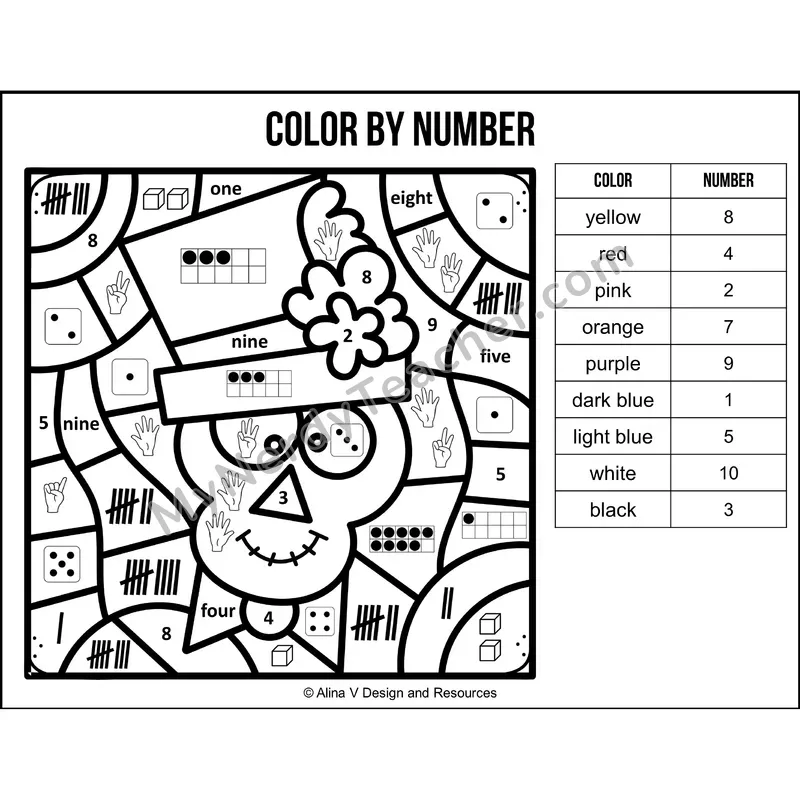 Color by Number Sense — Halloween Mystery Picture 3